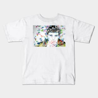 IAN CURTIS watercolor portrait .1 Kids T-Shirt